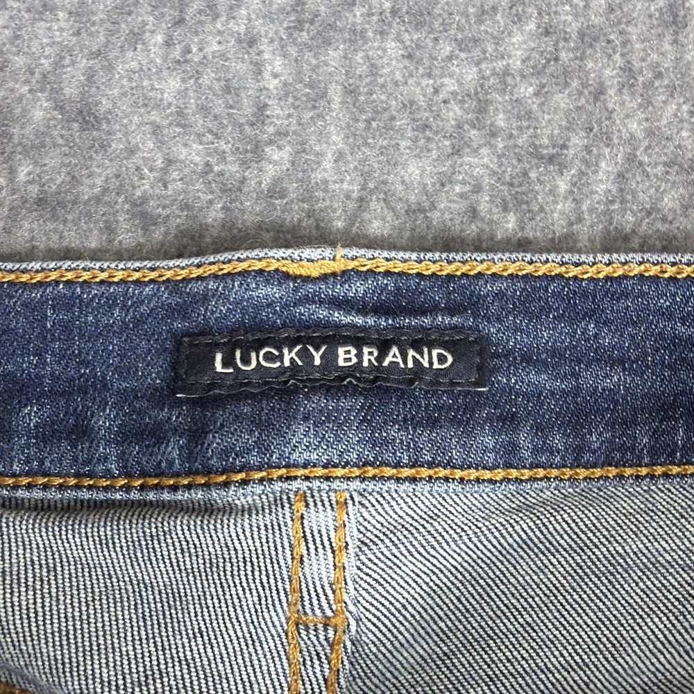 Lucky Brand Jeans Mens 34x27 Blue Medium Wash Cotton Stretch 223 Straight Fit - Picture 4 of 13